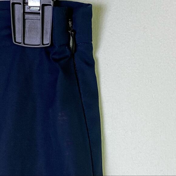 Mark D. Sikes Navy Blue Italian Cotton Slim Fit Side Zip Pants Size 2 - Picture 7 of 11